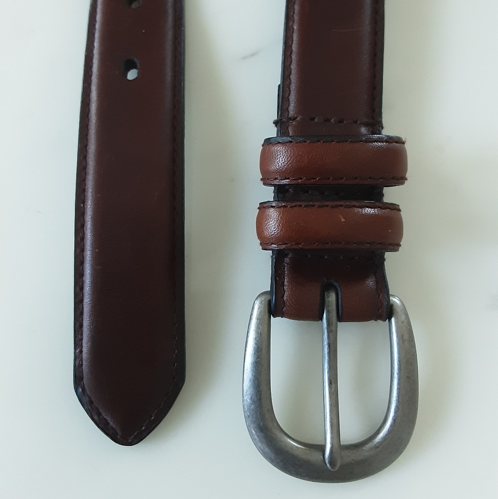 Top Grain Cowhide Leather Double Loop Oil Tanned Mens Belt Sz 34-38 #136517